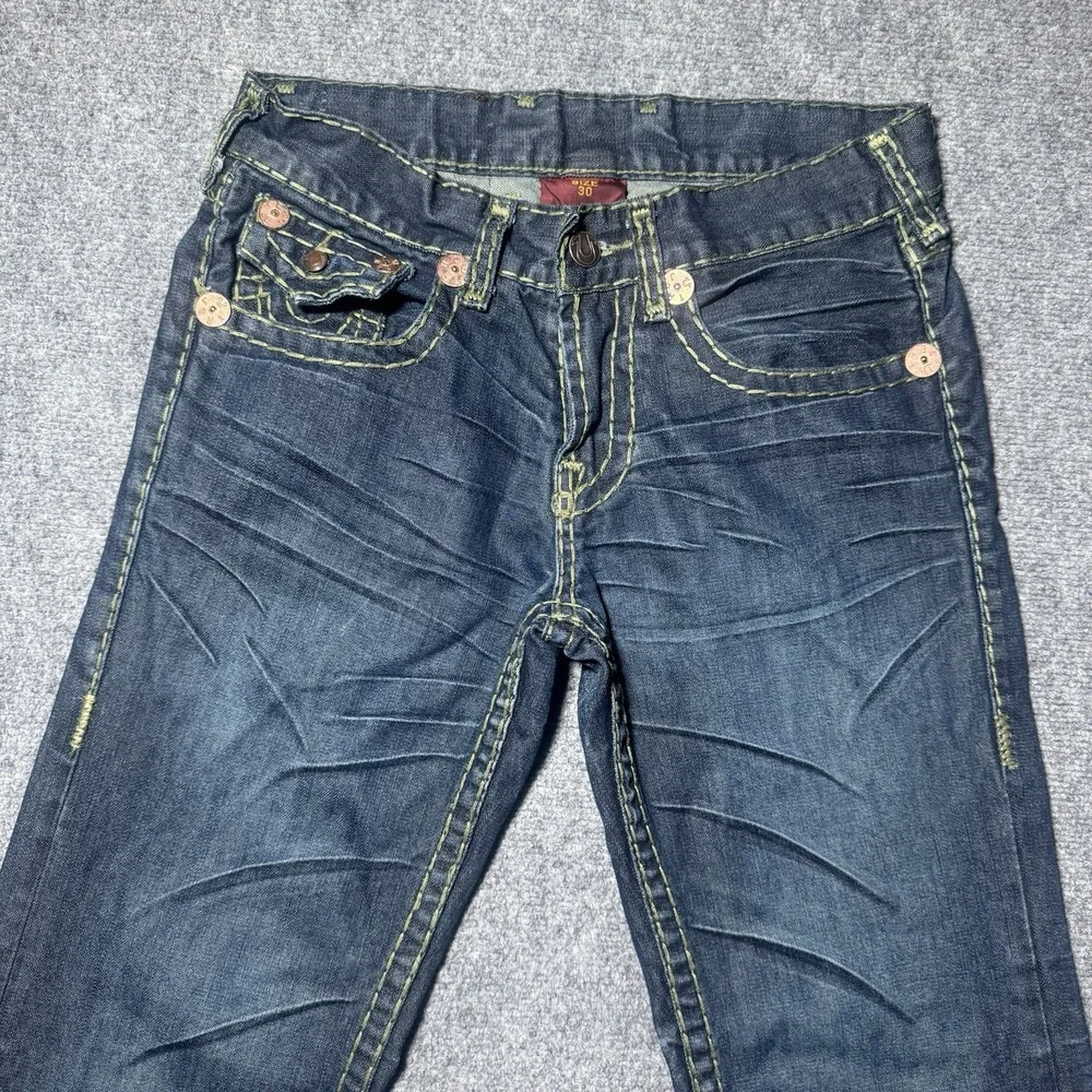 True Religion Nathan Super T Jeans Men Tag 30 Thick Stitch Fit 32x32 Dark Y2K